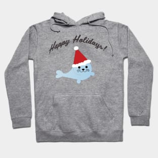 Happy Holidays Santa Seal Hoodie